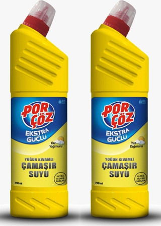 Porçöz Yoğun Kıvamlı Çamaşır Suyu Yaz Yağmuru 750 Ml X 2 Adet