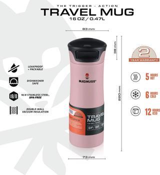 MADMUGS TM-TA-005 Travel Mug Termos Bardak 0,47lt-Pembe