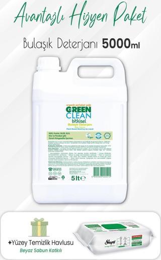 Green Clean Bitkisel Bulaşık Deterjanı 5 lt ve Easy Clean Yüzey Temizlik 100' lü