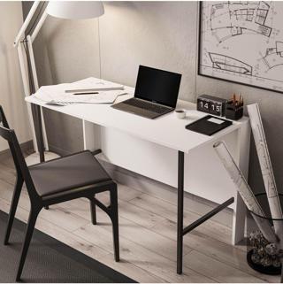 Mezza 1930 Vera 120 Cm Metal Ayaklı Çalışma Masası Beyaz