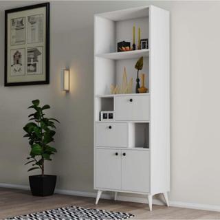 Mezza 1954 Ninova Kitaplık 69 X 195 Beyaz