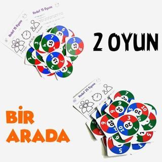 Atölye Adana 2li Matematik Oyun Seti - Hedef 15 ve Hedef 20 bir arada - Eğlenceli Öğretici İşlem Oyunu