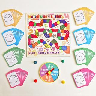 Oyunlarla Fen Matlandiya - 8. Sınıf Kutu Oyunu - Matematik İşlem Eğitici Eğlenceli Beceri Oyunu