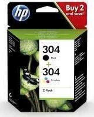 HP 304 Black-Color Siyah-Renkli Multi Paket 3JB05AE