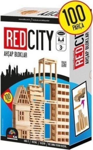 Redka Red City Ahşap Bloklar 100 Parça