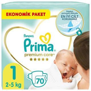 Prima Premium Care 1 Beden Bebek Bezi 70 Adet Yeni Doğan Jumbo Paket