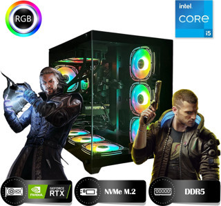 HYPER ROCKET One HRI164060-IC Intel Core i5-12400F 16GB Ram 500GB Nvme M.2 SSD RTX4060 8GB Masaüstü Oyuncu Bilgisayarı