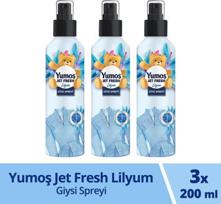 YUMOŞ JET FRESH GİYSİ SPREYİ LİLYUM 200 ML 3 ADET 