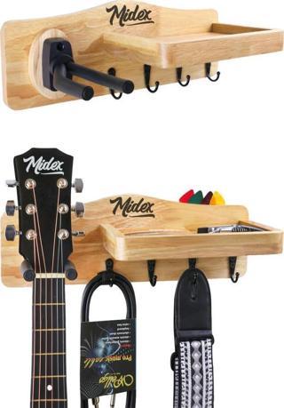 Midex GP-30 Gitar Standı Sehpası Duvar Askısı Ahşap Şık Kaliteli