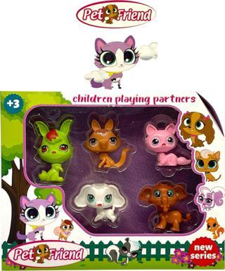 Miniş Oyuncak Karakterleri Littlest Pets Shop 5 'li Miniş Ailesi