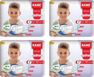 Kanz 7 Numara Bebek Bezi Belbantlı 128'li - 4 Paket