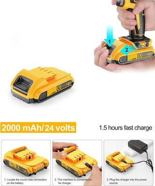 Depolife Şarjlı Matkap Için Yedek Batarya 12V 2000Mah Li-İon Pcbli Şarjlı Matkap Için Pil Grubu Universal