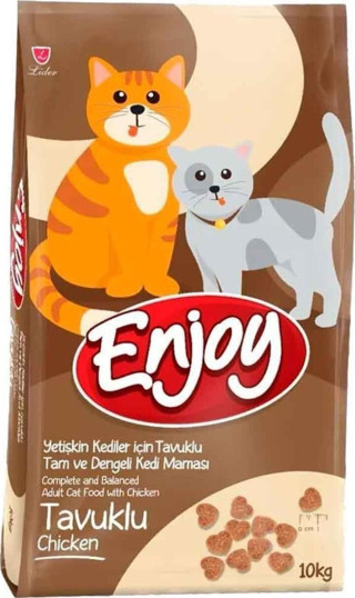 ENJOY TAVUKLU YETİŞKİN KEDİ MAMASI 10 KG 1 ADET 