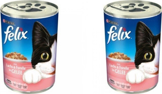 Felix Somon Ve Alabalıklı Konserve Kedi Maması 400 Gr. 2 Adet