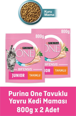 Purina One Junior Tavuklu Yavru Kedi Maması 800 Gr X 2Ad