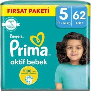 Prima Bebek Bezi Aktif Bebek 5 Numara 62Li