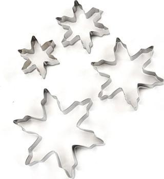 Kek Kurabiye Ve Pasta Kalıbı Metal 4 Lü Set Kartanesi Modeli