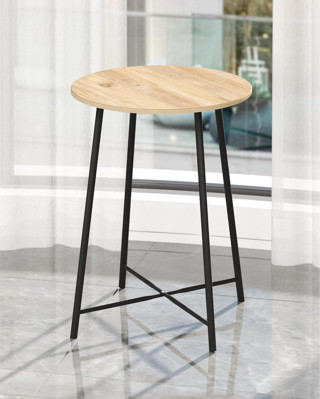 Eportatif  Bar Masası Yuvarlak Mutfak Masası Bistro Masa Çam 1519