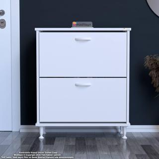Modilayn UMAY Antre Hol 72 x 86 x 25, 5 cm’ lik 2 Düşer Kapak 4 Göz Raf Bölmeli Ayakkabılık