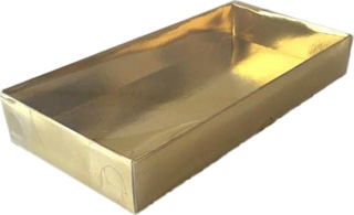 Asetat Kapaklı Karton Kutu 20X10X3 (25 Adet)  Gold