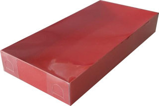 Asetat Kapaklı Karton Kutu 20X10X3 (25 Adet)  Kırmızı