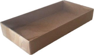 Asetat Kapaklı Karton Kutu 20X10X3 (25 Adet)  Kraft