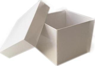 Komple Karton Kutu Düz Renk 8x8x6.5 CM (25 Adet)  Beyaz