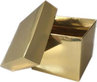 Komple Karton Kutu Düz Renk 8x8x6.5 CM (25 Adet)  Gold