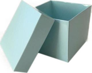 Komple Karton Kutu Düz Renk 8x8x6.5 CM (25 Adet)  Mavi