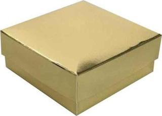 Komple Karton Kutu Düz Renk 7X7X2.2 CM (25 Adet)  Gold