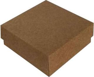 Komple Karton Kutu Düz Renk 7X7X2.2 CM (25 Adet)  Kraft