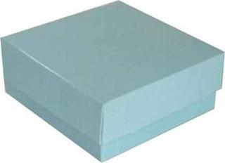 Komple Karton Kutu Düz Renk 7X7X2.2 CM (25 Adet)  Mavi