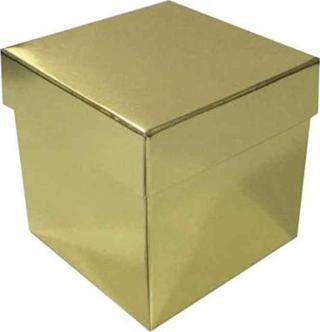 Komple Karton Kutu Düz Renk 7X7X7 CM (25 Adet)  Gold