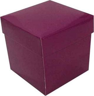 Komple Karton Kutu Düz Renk 7X7X7 CM (25 Adet)  Mor
