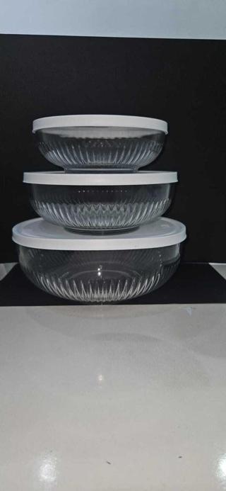 Lav Tokyo  Beyaz Kapaklı Saklama Kabı 3'Lü (880Cc-1500Cc-2600Cc) Akdenizshop