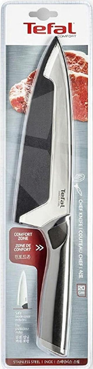 Tefal Comfort 20 Cm Şef Bıçağı, Siyah, Paslanmaz Çelik