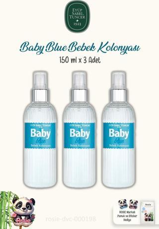 Eyüp Sabri Tuncer Bebek Kolonyası Baby Blue 150 ml 3 Adet ve %100 Pamuk ROSIE