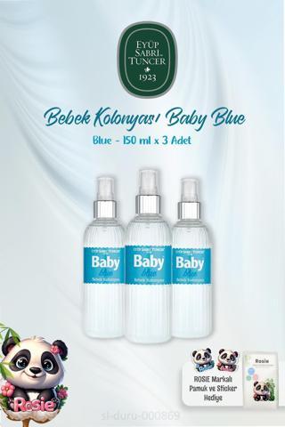 Eyüp Sabri Tuncer 3'lü Bebek Kolonyası Baby Blue 150 ml ve ROSIE Bebek Pamuğu