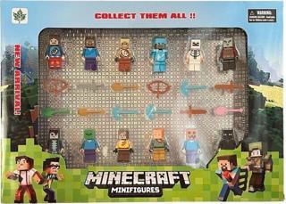 Minecraftt Oyuncak Figürleri 12 Figürlü Oyuncak Set Legoo Uyumlu 23 Parça