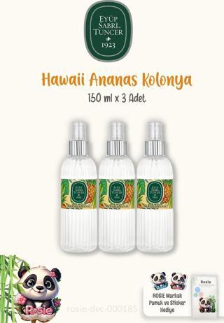 Eyüp Sabri Tuncer Hawaii Ananas Kolonyası 150 ml 3'lü ve %100 Doğal ROSIE