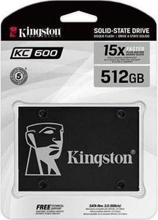 Kingston 512GB KC600 550MB-520MB-S 2.5"sata 3 SSD SKC600-512G Ssd Hardisk