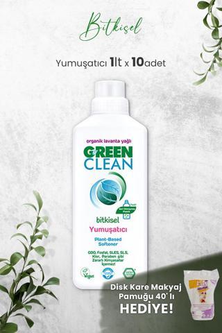 U Green Clean Bitkisel Çamaşır Yumuşatıcısı 1 Litre (Lavanta Kokulu) x 10 Adet ve Hediyeli