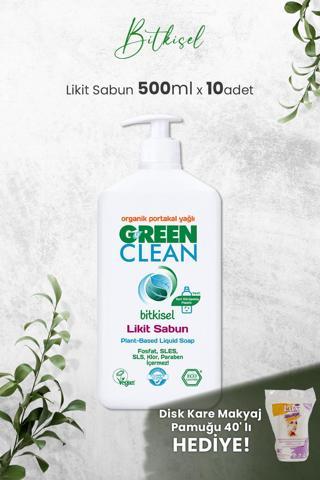 U Green Clean Organik Sıvı Sabun Portakallı 500 ML x 10 Adet ve Hediyeli