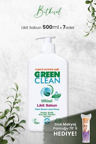 U Green Clean Organik Sıvı Sabun Portakallı 500 ML x 7 Adet ve Hediyeli