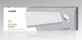 A4Tech F1010 Q Usb Beyaz Fn- mm Klv+Optik Mouse Set