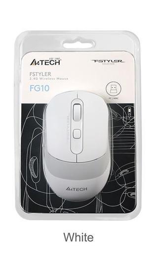 A4Tech Fg10 Beyaz Nano Kablosuz Optik 2000 Dpı Mouse