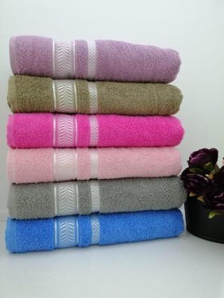 85x145 %100 Pamuk Bukle Banyo Havlusu Yıldız 6'lı
