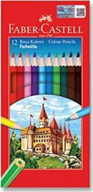 Faber-Castell Karton Kutu Boya Kalemi 12 Renk Tam Boy