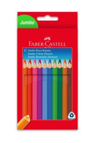 Faber-Castell L Jumbo Üçgen Boya Kalemi, 12 Renk