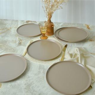 Mat Toprak Taupe Nordic Servis Tabağı 28 cm 6 Adet 977